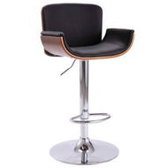 Detailed information about the product Bar Stool Black Faux Leather