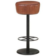 Detailed information about the product Bar Stool Brown Real Leather