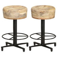 Detailed information about the product Bar Stools 2 Pcs 52 Cm Solid Mango Wood