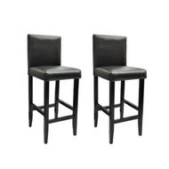 Detailed information about the product Bar Stools 2 pcs Artificial Leather Black