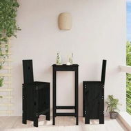 Detailed information about the product Bar Stools 2 pcs Black 40x42x120 cm Solid Wood Pine