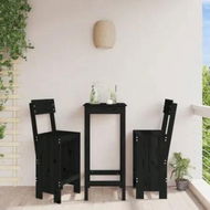 Detailed information about the product Bar Stools 2 pcs Black 40x48.5x115.5 cm Solid Wood Pine