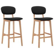 Detailed information about the product Bar Stools 2 Pcs Black Fabric