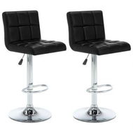 Detailed information about the product Bar Stools 2 Pcs Black Faux Leather