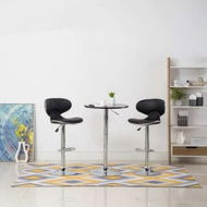 Detailed information about the product Bar Stools 2 pcs Black Faux Leather