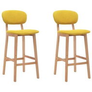 Detailed information about the product Bar Stools 2 pcs Mustard Yellow Fabric