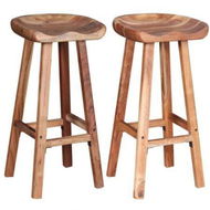 Detailed information about the product Bar Stools 2 pcs Solid Acacia Wood 38x37x76 cm