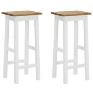 Detailed information about the product Bar Stools 2 pcs Solid Oak Wood