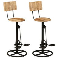 Detailed information about the product Bar Stools 2 Pcs Solid Wood Mango