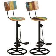 Detailed information about the product Bar Stools 2 Pcs Solid Wood Reclaimed