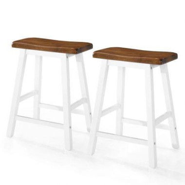 Bar Stools 2 Pcs Solid Wood