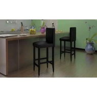 Detailed information about the product Bar Stools 4 pcs Artificial Leather Black