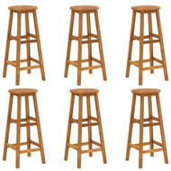 Detailed information about the product Bar Stools 6 Pcs Solid Acacia Wood