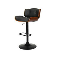 Detailed information about the product Bar Stools Swivel Chair Kitchen Gas Lift Wooden Chairs Leather X1