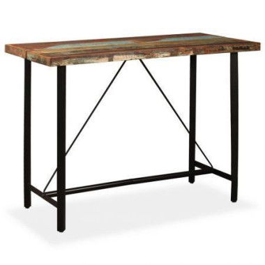 Bar Table 150x70x107 Cm Solid Reclaimed Wood