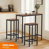 Detailed information about the product Bar Table and Stools Set Dining Desk Kitchen Chairs For Home Cafe bar One table with two chairs