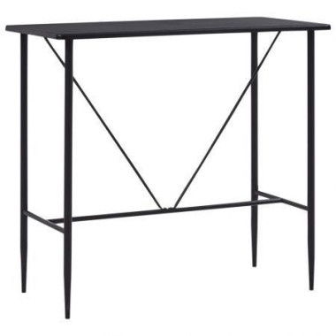 Bar Table Black 120x60x110 Cm MDF