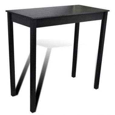 Bar Table MDF Black 115x55x107 Cm