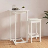 Detailed information about the product Bar Table White 60x60x110 cm Solid Wood Pine