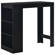 Detailed information about the product Bar Table With Shelf Black 110x50x103 Cm