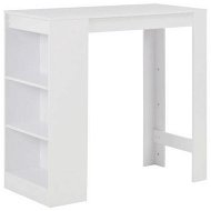 Detailed information about the product Bar Table With Shelf White 110x50x103 Cm