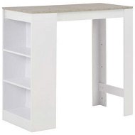Detailed information about the product Bar Table with Shelf White 110x50x103 cm