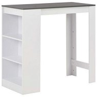 Detailed information about the product Bar Table With Shelf White 110x50x103 Cm
