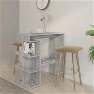 Detailed information about the product Bar Table with Storage Rack Grey Sonoma 100x50x101.5 cm