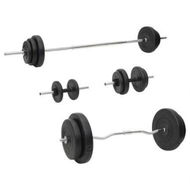 Detailed information about the product Barbell and Dumbbell with Plates Set 90 kg