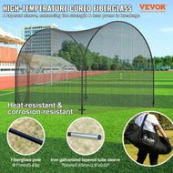 Detailed information about the product Baseball Batting Cage Softball and Baseball Batting Cage Net and Frame 12x12x10ft Practice Portable Cage Net w Carry Bag Heavy Duty Enclosed Pitching Cage