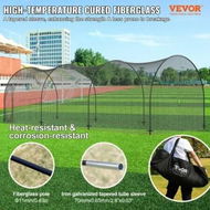 Detailed information about the product Baseball Batting Cage Softball and Baseball Batting Cage Net and Frame 33x12x10 ft Practice Portable Cage Net with Carry Bag Heavy Duty Enclosed