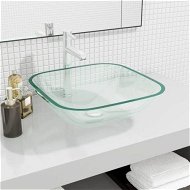 Detailed information about the product Basin Glass 42x42x14 Cm Transparent
