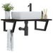 Basin Shelf Wall Mounted Steel and Solid Wood Oak. Available at Crazy Sales for $129.95
