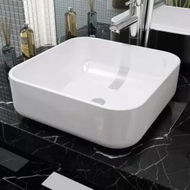 Detailed information about the product Basin Square Ceramic White 38x38x13.5 cm