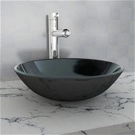 Detailed information about the product Basin Tempered Glass 42 cm Black