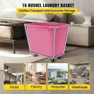 Detailed information about the product Basket Truck 16 Bushel Steel Canvas Laundry Basket 3' Diameter Wheels Truck Cap Basket Canvas Laundry Cart Usually Used to Transport Clothes Store