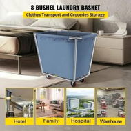 Detailed information about the product Basket Truck 8 Bushel Steel Canvas Laundry Basket 3' Diameter Wheels Truck Cap Basket Canvas Laundry Cart Usually Used to Transport Clothes Store Sundries