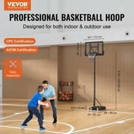 Detailed information about the product Basketball Hoop 4-10 ft Adjustable Height Portable Backboard System 44 inch Basketball Hoop & Goal Basketball Set with Wheels Stand and Fillable Base