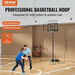 Basketball Hoop 4-10 ft Adjustable Height Portable Backboard System 44 inch Basketball Hoop & Goal Basketball Set with Wheels Stand and Fillable Base. Available at Crazy Sales for $449.95