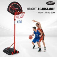 Detailed information about the product Basketball Hoop Ring Stand Portable Indoor System Net Set Outdoor 1.7m-2.3m Height Adjustable Ball Kids Genki.