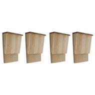 Detailed information about the product Bat Houses 4 Pcs 22x12x34 Cm Wood