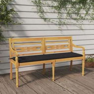 Detailed information about the product Batavia Bench with Anthracite Cushion 150 cm Solid Wood Teak