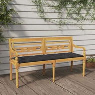 Detailed information about the product Batavia Bench with Anthracite Cushion 150 cm Solid Wood Teak