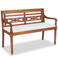 Detailed information about the product Batavia Bench With Cushions 120 Cm Teak