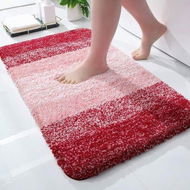 Detailed information about the product Bath Mats Rug Non-Slip Plush Shaggy Bath Carpet Machine Wash Dry For Bathroom Floor - 40*60cm Red.