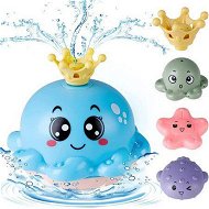Detailed information about the product Bath Toy with 4 Water Spray(Random Color)Modes Light Up Octopus Bathtub Toys Auto-Rotating Water Sprinkler Pool Toys Color Blue