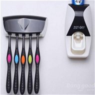 Detailed information about the product Bathroom Automatic Toothpaste Dispenser Squeezer Toothbrush Holder Set Black + White.