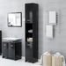 Bathroom Cabinet Black 30x30x183.5 cm Chipboard. Available at Crazy Sales for $129.95