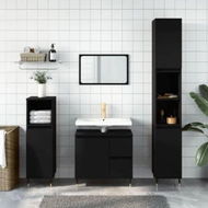 Detailed information about the product Bathroom Cabinet Black 30x30x190 cm Engineered Wood