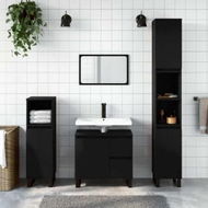 Detailed information about the product Bathroom Cabinet Black 65x33x60 cm Engineered Wood